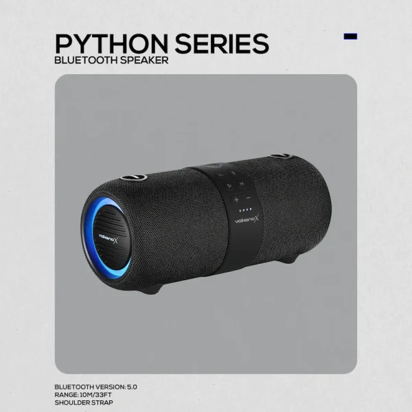 VolkanoX Python Series Bluetooth Speaker - Black