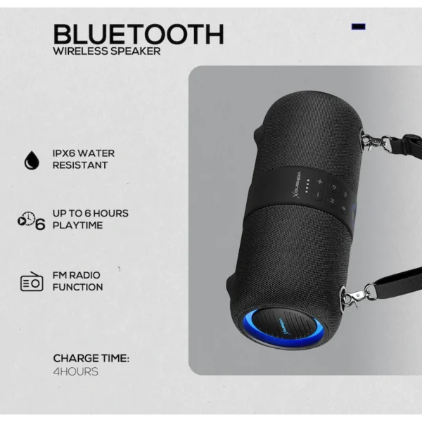 VolkanoX Python Series Bluetooth Speaker - Black