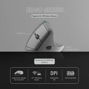 VolkanoX Ergo Bluetooth Wireless Mouse