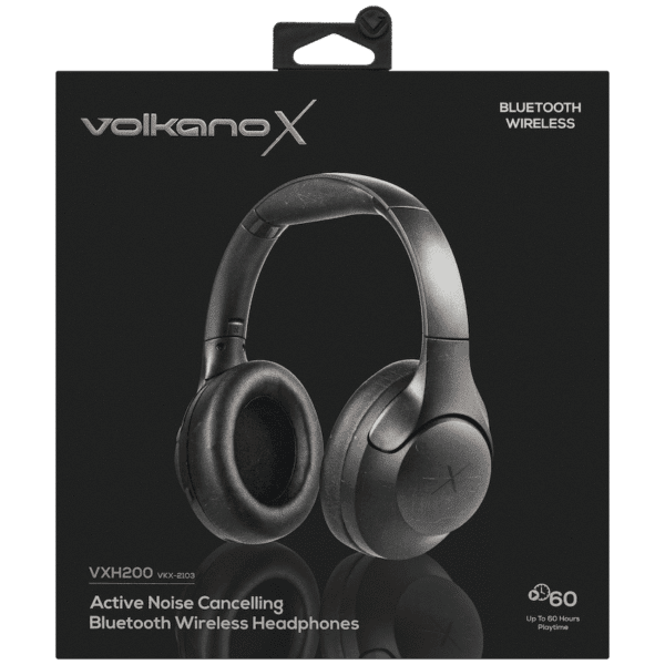 VolkanoX VXH200 Bluetooth Headphones with ANC - Black