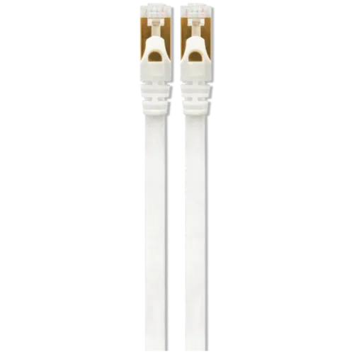 VolkanoX Giga Series Cat 7 Ethernet Cable 5m - White, Gold Tips