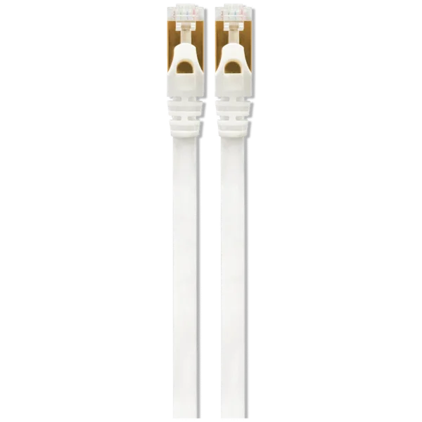 VolkanoX Giga Series Cat 7 Ethernet Cable 3m - White, Gold Tips